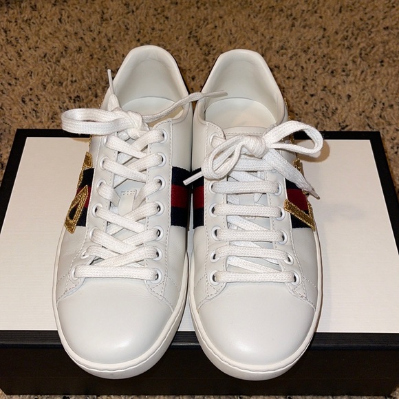 Gucci Shoes - Gucci Ace ‘LOVED’ White Sneakers